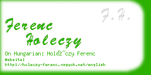 ferenc holeczy business card